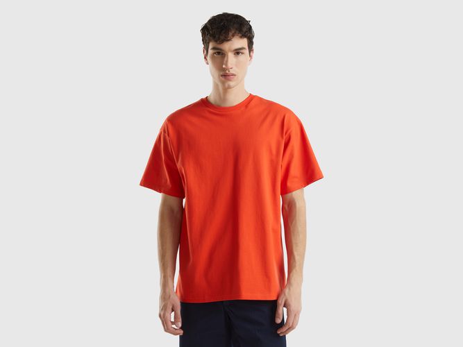 Benetton, T-shirt Over Fit In Cotone Bio, taglia XXL, , Uomo - United Colors of Benetton - Modalova