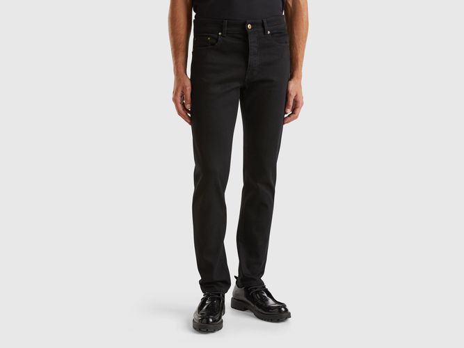 Benetton, Jeans Slim Fit Cinque Tasche, taglia 32, Nero, Uomo - United Colors of Benetton - Modalova