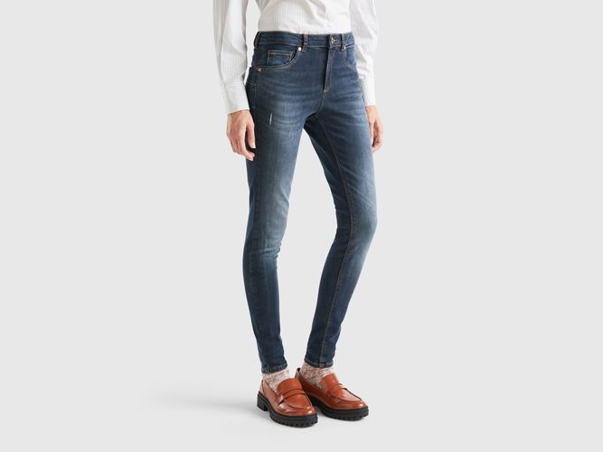 Benetton, Jeans Push Up Skinny Fit, taglia 27, Blu Scuro, Donna - United Colors of Benetton - Modalova