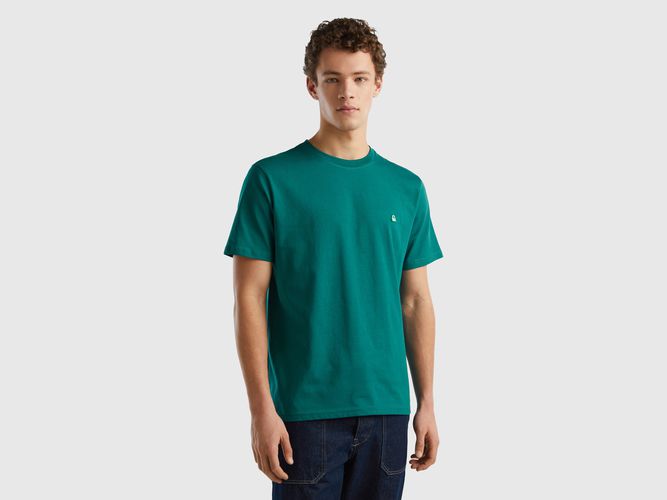 Benetton, T-shirt Basica 100% Cotone Bio, taglia XXL, Verde Ottanio, Uomo - United Colors of Benetton - Modalova