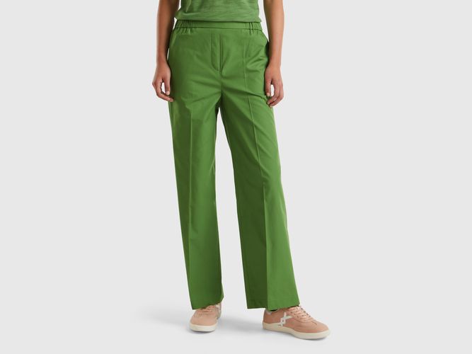 Benetton, Pantaloni Con Elastico In Vita, taglia S, Verde Militare, Donna - United Colors of Benetton - Modalova
