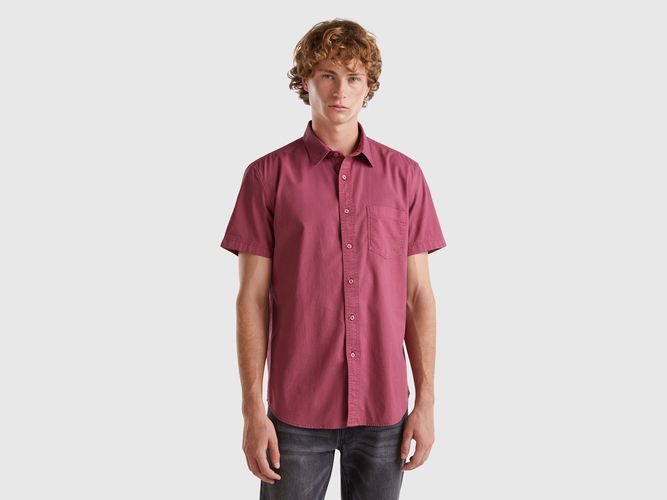 Benetton, Camicia Con Taschino, taglia XS, Bordeaux, Uomo - United Colors of Benetton - Modalova