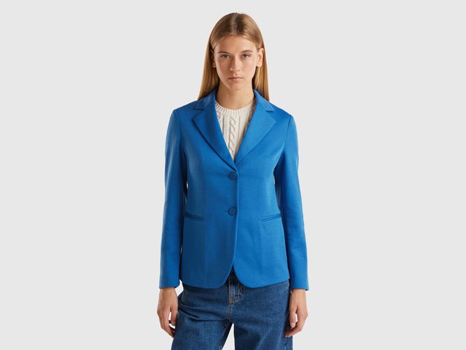 Benetton, Blazer In Misto Cotone, taglia, Avio, Donna - United Colors of Benetton - Modalova