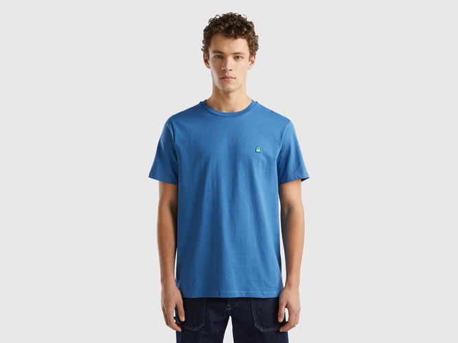 Benetton, T-shirt Basica 100% Cotone Bio, taglia XS, Blu, Uomo - United Colors of Benetton - Modalova