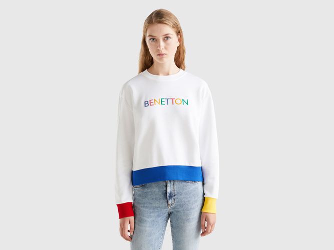 Benetton, Sweat À Imprimé Logo, taille M, Blanc - United Colors of Benetton - Modalova