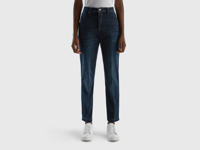 Benetton, Chino Slim Fit In Denim, taglia 48, Blu Scuro, Donna - United Colors of Benetton - Modalova