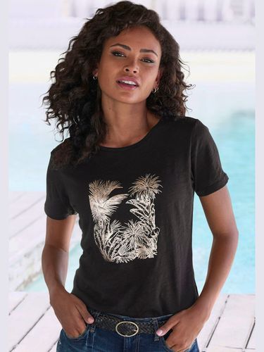 T-shirt imprimé devant estival avec détails brillants - - Vivance - Modalova