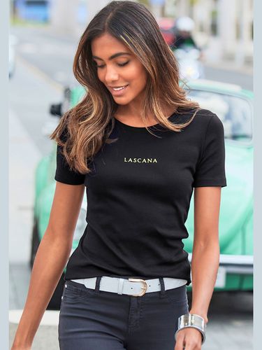 T-shirt logo couleur or devant - - LASCANA - Modalova