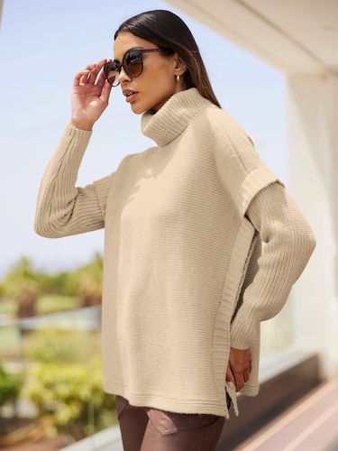Pull à col roulé mélange de tricots moderne - Rick Cardona - Modalova