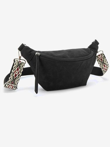 Sac banane tendance en matière douce avec petites poches intérieures et ceinture en tissu - Vivance - Modalova