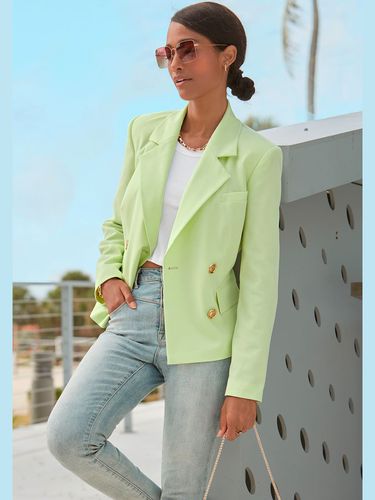 Blazer court blazer doublé avec col à revers pour elle - LASCANA - Modalova