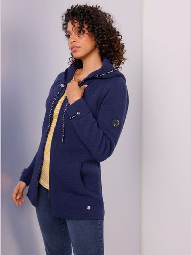 Veste en tricot jacquard à capuche - CREATION L PREMIUM - Modalova
