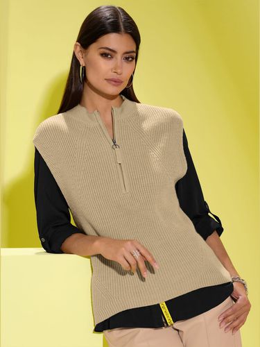 Débardeur en tricot en mélange de laine vierge 30% laine vierge - Creation L - Modalova