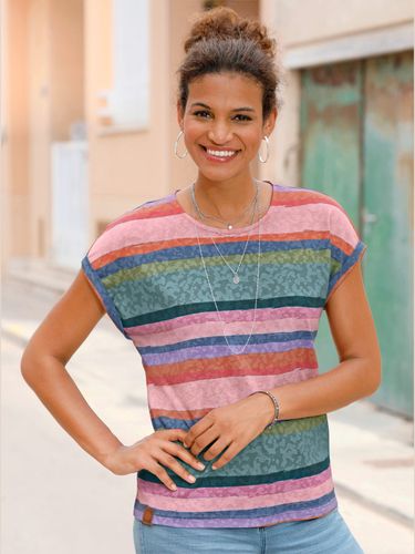 T-shirt rayé 50% coton - - Collection L - Modalova