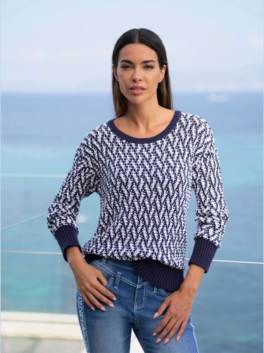 Pull à manches longues motif maille moderne - - Rick Cardona - Modalova