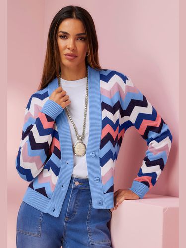 Veste en tricot motif zigzag tendance - - Rick Cardona - Modalova