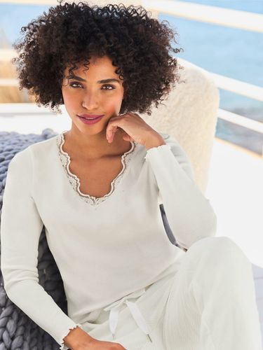 T-shirt en v look original et romantique - Linea Tesini - Modalova