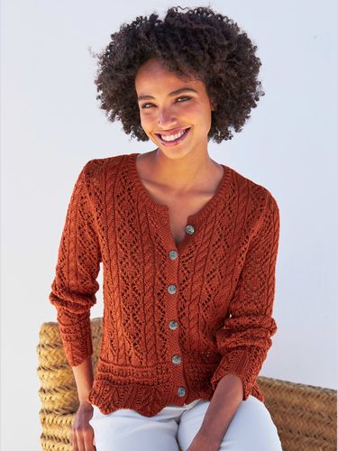 Veste en tricot ajouré motif ajouré intégral - Linea Tesini - Modalova