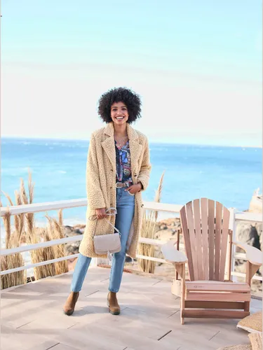 Manteau d'hiver en polaire douce et moelleuse - Linea Tesini - Modalova