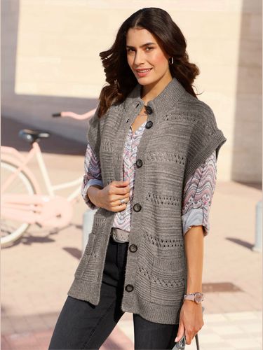 Gilet en tricot fil chiné doux - Helline - Modalova