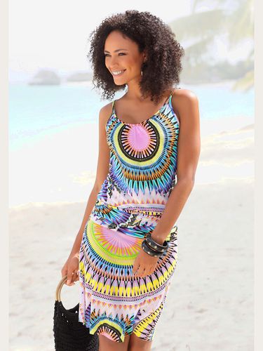 Robe de plage encolure avec petites fronces - Beachtime - Modalova