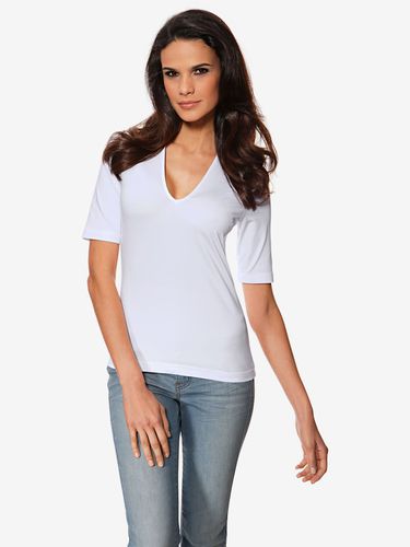 T-shirt en v manches mi-longues et encolure en v féminine - Ashley Brooke - Modalova