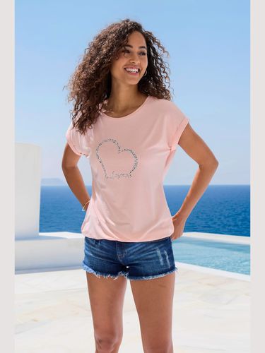 T-shirt à manches courtes imprimé cœur - LASCANA - Modalova