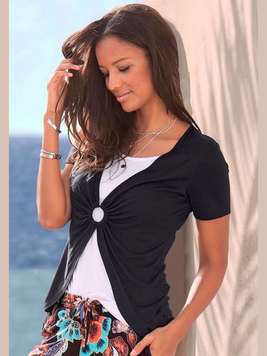 T-shirt look superposé tendance - - Vivance - Modalova