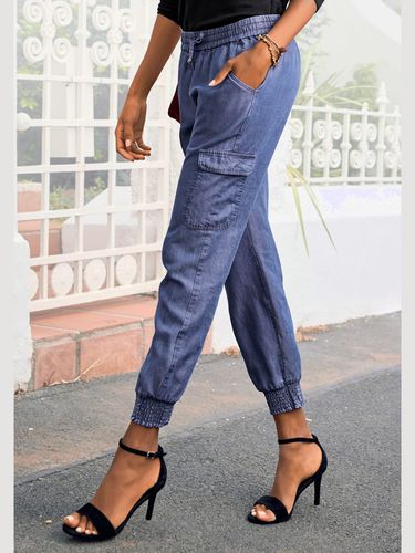 Pantalon ceinture smockée élastique et coulisse - - LASCANA - Modalova