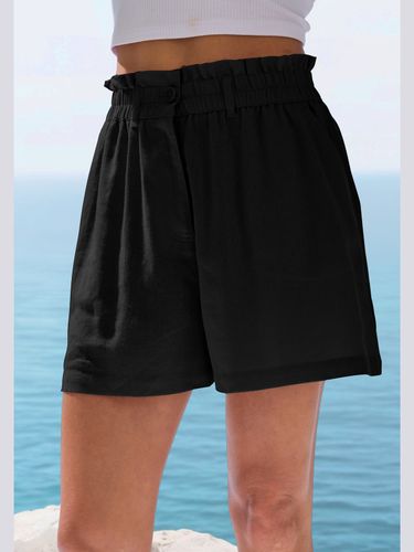 Shorts large ceinture paperbag élastique - Buffalo - Modalova