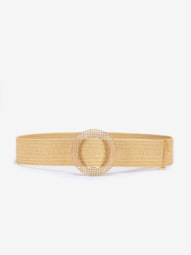 Ceinture tendance imitation raphia avec boucle semi-transparente - - LASCANA - Modalova