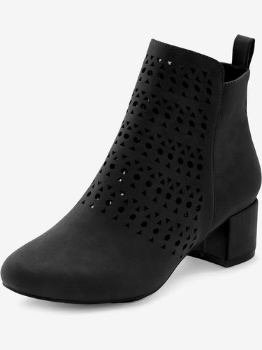 Bottines découpes tendance et talon bottier - LASCANA - Modalova