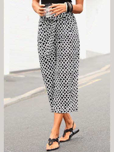 Pantalon large jupe-culotte imprimée en jersey - - LASCANA - Modalova