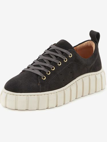 Baskets sneakers avec semelle chunky tendance en cuir velours de qualité - Elbsand - Modalova