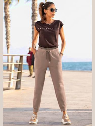Pantalon molletonné empiècement imprimé à la ceinture - Venice Beach - Modalova