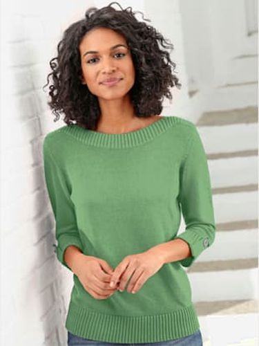 Pull manches 3/4 revers boutonnés - Collection L - Modalova