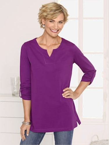 Tshirt col v en coton manches retroussables - Witt - Modalova