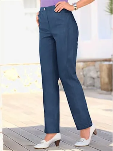 Jean droit effet délavé ceinture élastique - Witt - Modalova