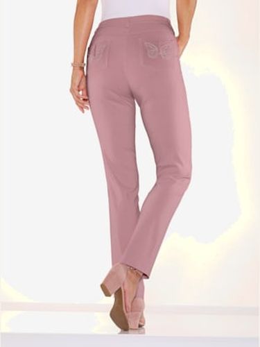 Pantalon en bengaline application papillon - Witt - Modalova