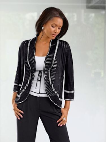 Veste en tricot ajouré tricot ajouré - Fair Lady - Modalova