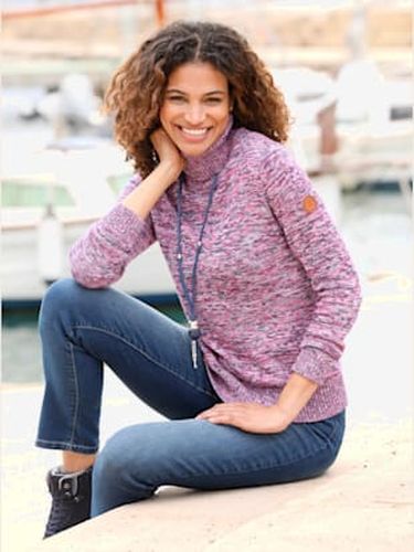 Pull à col roulé application lisse - Collection L - Modalova