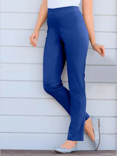 Pantalon classique uni avec ceinture élastique - Stehmann Comfort line - Modalova