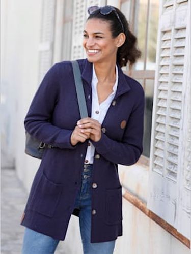 Veste longue en tricot 50% viscose - Collection L - Modalova
