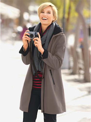 Veste softshell capuche amovible réglable en largeur - Collection L - Modalova