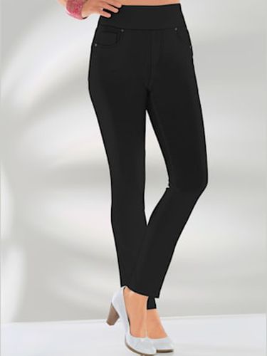 Pantalon ceinture haute affinante à glissière - Collection L - Modalova