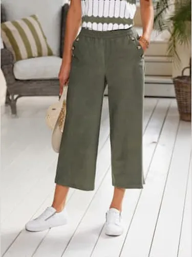Pantalon large qualité coton - Collection L - Modalova