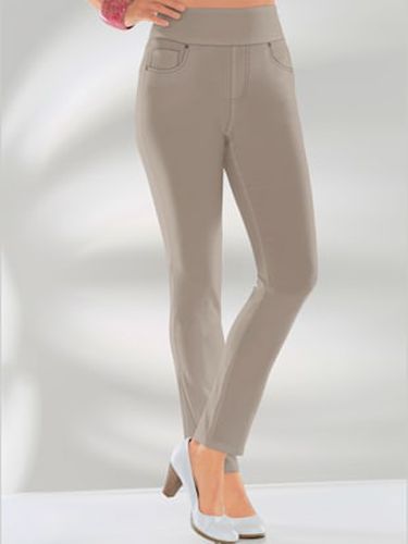 Pantalon ceinture haute affinante à glissière - Collection L - Modalova