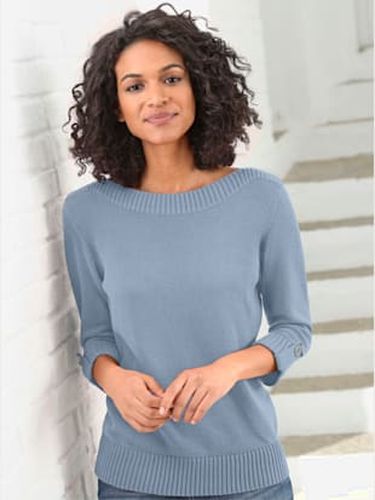 Pull manches 3/4 revers boutonnés - Collection L - Modalova