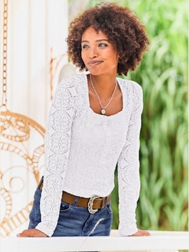 T-shirt à manches longues superbe empiècement en dentelle - Witt - Modalova