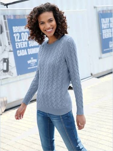 Pull en tricot motif torsadé devant et aux manches - Collection L - Modalova